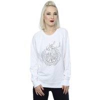 Disney Women's Frozen Friends Wreath Sweatshirt in White | Size: 2XL