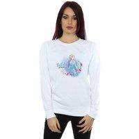 Disney Women's Frozen 2 Trust Your Journey Sweatshirt in White | Size: Large