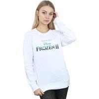 Disney Women's Frozen 2 Movie Logo Sweatshirt in White | Size: Large