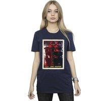 Star Wars Women's The Mandalorian Dark Troopers Cotton Boyfriend T-Shirt in Navy | Size: 3XL