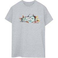 Disney Women's Lightyear Star Command Graphic Title Cotton Boyfriend T-Shirt in Grey | Size: Small