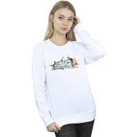 Disney Women's Lightyear Star Command Graphic Title Sweatshirt in White | Size: 2XL