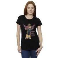 Disney Women's Lightyear Izzy Star Command Cotton T-Shirt in Black | Size: 2XL
