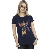 Disney Women's Lightyear Izzy Star Command Cotton T-Shirt in Navy | Size: Medium