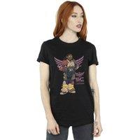 Disney Women's Lightyear Izzy Star Command Cotton Boyfriend T-Shirt in Black | Size: XL
