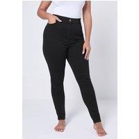 Yours Women's Stretch Skinny AVA Jeans in Black | Size: 28L