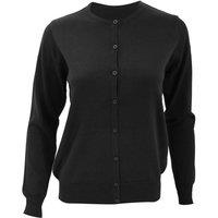 Kustom Kit Women's Round Neck Cardigan Knitwear in Black | Size: 18