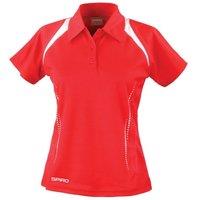Spiro Women's Team Spirit Polo Shirt in Red | Size: 8