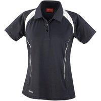 Spiro Women's Team Spirit Polo Shirt in Black | Size: Medium