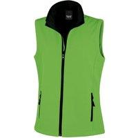 Result Core Women's Softshell Printable Gilet in Green | Size: 18