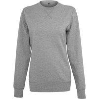Build Your Brand Women's Crew Heather Lightweight T-Shirt in Grey | Size: Medium