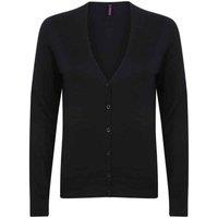 Henbury Women's Lightweight V Neck Short Cardigan in Navy | Size: 2XS