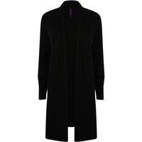 Henbury Women's Open Longline Cardigan in Black | Size: XS