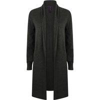 Henbury Women's Open Longline Cardigan in Grey | Size: 2XL