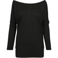 Build Your Brand Women's Batwing Sleeve Top in Black | Size: XS