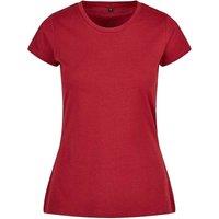 Build Your Brand Women's Basic T-Shirt in Burgundy | Size: XS