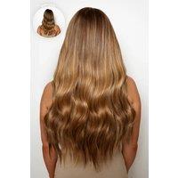 Lullabellz Women's 18" 1 Piece Halo Brushed Out Hidden Wave Extensions in Mellow Brown