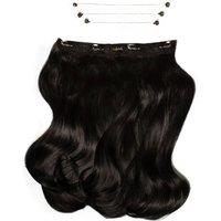 Lullabellz Women's 18" 1 Piece Hidden Halo Blow Dry Hair Extensions in Natural Black