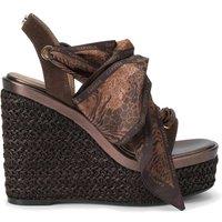 Carvela Women's 'Sorrento Scarf Wedge' Suede Heels in Brown | Size: 6
