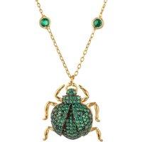 Latelita Women's Scarab Beetle Egyptian Green Pendant Necklace Gold