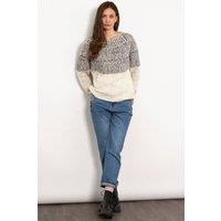 Sarta Women's Tilda Scandinavian Nordic Pattern Knitted Jumper in Cream