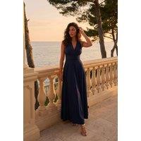 Style Cheat Women's Multi-way Slinky Maxi Dress / Navy | Size: 14