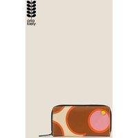 Orla Kiely Women's Forget Me Not Wallet - Flower Spot Persimmon in Brown