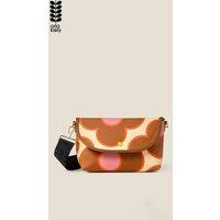 Orla Kiely Women's Acre Satchel - Flower Spot Persimmon in Brown