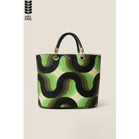 Orla Kiely Women's Smile Tote - Rolling Waves Electra in Green