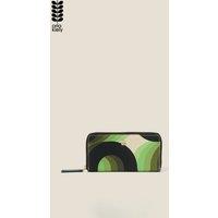 Orla Kiely Women's Forget Me Not Wallet - Rolling Waves Electra in Green