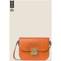 Orla Kiely Women's Eclipse Leather Crossbody Bag - Orange
