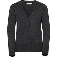 Russell Collection Women's Knitted V Neck Cardigan in Charcoal | Size: XL