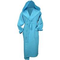 ARTG Women's Robezz Waffle Hooded Dressing Gown in Aqua | Size: 3XL