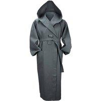 ARTG Women's Robezz Waffle Hooded Dressing Gown in Dark Grey | Size: Large/XL