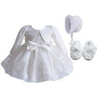 Cinda Girl's Christening Party Dress Set in Ivory | Size: 9-12 m