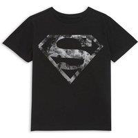 Superman Official DC Comics Original Marble Logo Kids' T-Shirt - 9-10 Years in Black | Size: YL