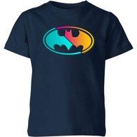 Justice League Official DC Comics Neon Batman Kids' T-Shirt - 5-6 Years in Navy | Size: YS