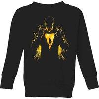 Shazam Official Lightning Silhouette Kids' Sweatshirt in Black | Size: Medium