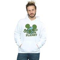 Disney Men's Mickey Mouse Be Kind Hoodie in White | Size: Small
