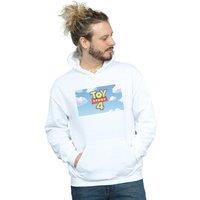 Disney Men's Toy Story 4 Cloud Logo Hoodie in White | Size: Large