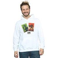 Star Wars Men's The Mandalorian Trading Cards Hoodie in White | Size: Small