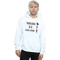 Star Wars Men's The Mandalorian Warrior Silhouettes Hoodie in White | Size: Small