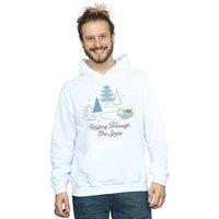 Star Wars Men's The Mandalorian Rolling Through The Snow Hoodie in White | Size: XL