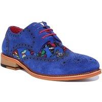 JUSTINREESS ENGLAND Men's 'Julio' Suede Leather Shoes in Navy | Size: 9