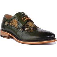 JUSTINREESS ENGLAND Men's 'Ross' Leather Shoes in Green | Size: 9