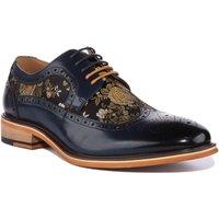 JUSTINREESS ENGLAND Men's 'Ross' Leather Shoes in Navy | Size: 10