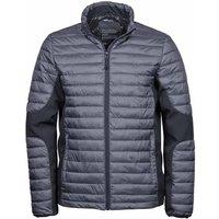 TEE JAYS Men's Teejays Padded Full Zip Crossover Jacket in Pale Grey | Size: 2XL