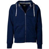 TEE JAYS Men's Full Zip Hooded Sweatshirt in Navy | Size: Small