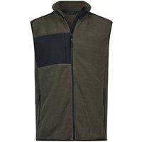 TEE JAYS Men's Mountain Fleece Body Warmer in Dark Green | Size: XS