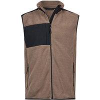 TEE JAYS Men's Mountain Fleece Body Warmer in Light Brown | Size: XS